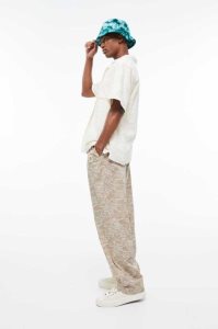 H&M Relaxed Fit Patterned Baumwoll Pants Loungewear Herren Hellblau | QMB-428037