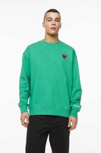H&M Relaxed Fit Sweatshirt Herren Grün | CPM-571492