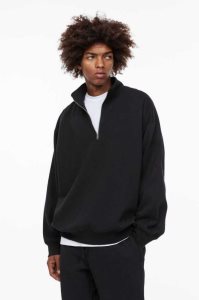 H&M Relaxed Fit THERMOLITE Half-zip Sweatshirt Oberteile Herren Hellkhaki Grün | DBU-453210