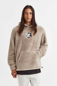 H&M Relaxed Fit Teddy Bear Hoodie Herren Grau Braun | ESD-618793