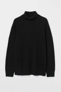 H&M Relaxed Fit Turtleneck Pullover Herren Schwarz | QXW-193485