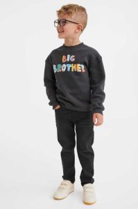 H&M Relaxed Fit Twill Hose Kinder Dunkelgrau | HDX-296450