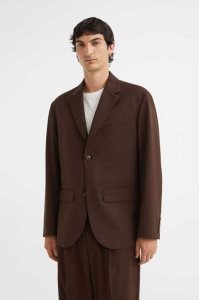 H&M Relaxed Fit Unconstructed Jacket Blazer Herren Dunkelbraun | WTJ-370641