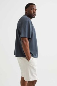 H&M Relaxed Fit Waffled T-shirts Herren Grau Blau | ODB-714690