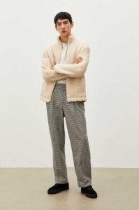 H&M Relaxed Fit Wolle-blend Hose Herren Schwarz Beige | CUG-862930