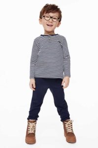 H&M Relaxed Tapered Fit Hose Kinder Dunkelblau | HDA-978635