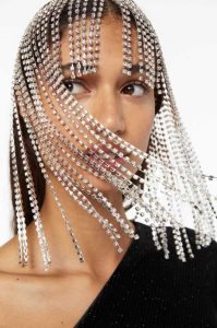 H&M Rhinestone-chain Headpiece Ausrüstungen Damen Silber | IWL-298561