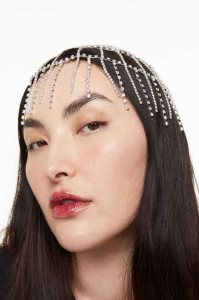 H&M Rhinestone-chain Pendant Headpiece Ausrüstungen Damen Silber | PYW-348206