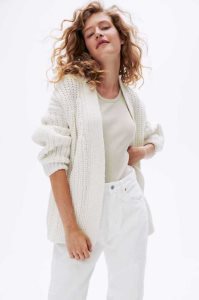 H&M Rib-knit Cardigan Pullover Damen Beige | HYZ-194203