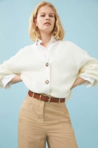 H&M Rib-knit Cardigan Pullover Damen Rosa | HSR-980152