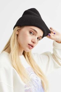 H&M Rib-knit Hüte Damen Schwarz | TFB-620597