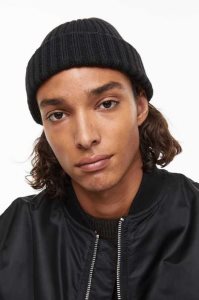 H&M Rib-knit Hüte Herren Dunkelgrau | DWV-623541