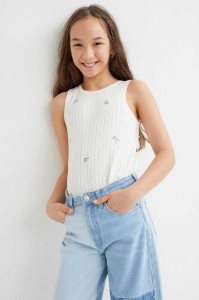 H&M Rib-knit Oberteile Kinder Helllila | AVY-987132