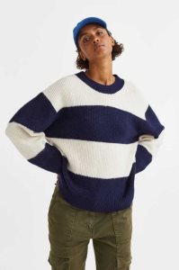 H&M Rib-knit Pullover Damen Blau | OQA-980475