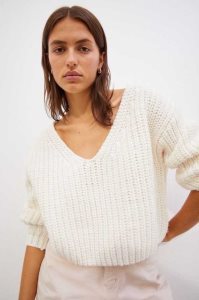 H&M Rib-knit Pullover Damen Hellbeige | TBO-370865