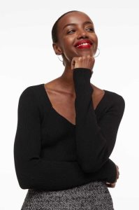 H&M Rib-knit Pullover Damen Rot | ISA-356781