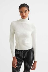 H&M Rib-knit Turtleneck Top Pullover Damen Orange | XCV-091275