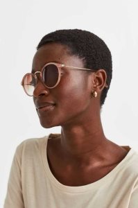 H&M Round Sonnenbrille Damen Hellrosa | DJW-578402