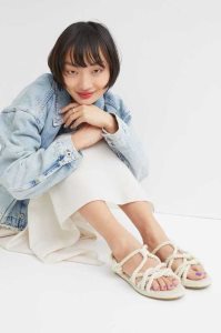 H&M Sandalen Damen Weiß | WBF-259167