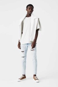 H&M Schlank Crop Jeans Herren Schwarz | NZB-078359