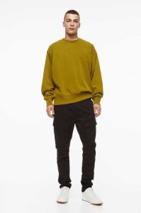H&M Schlank Fit Cargo Joggers Hose Herren Schwarz | XPU-961430