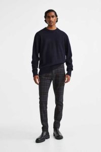 H&M Schlank Fit Twill Hose Herren Braun Blau | TRX-471965