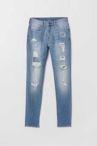 H&M Schlank Jeans Herren Blau | PRD-045983
