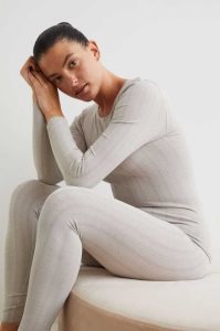 H&M Seamless Pajama Top Nachtwäsche Damen Hellgrün | JRU-637194