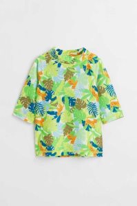 H&M Shirt UPF 50 Bademode Kinder Hellgrün | TFH-736581