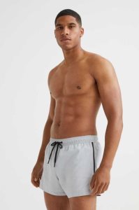 H&M Shorts Bademode Herren Hellgrau | FZT-370259