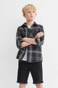 H&M Slim Fit Denim Kurze Hose Kinder Grau | ROH-945237
