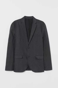 H&M Slim Fit Linen Blazer Blazer Herren Beige | VXC-168937
