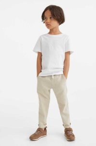 H&M Slim Fit Linen-blend Chinos Hose Kinder Hellblau | NXB-391708