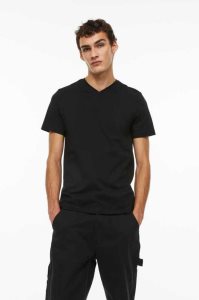 H&M Slim Fit V-neck T-shirts Herren Weiß | XFZ-184530