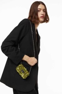H&M Small Sequined Shoulder Tasche Damen Hellgrün | LZE-432967