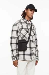 H&M Small Shoulder Tasche Herren Schwarz | GAJ-169280