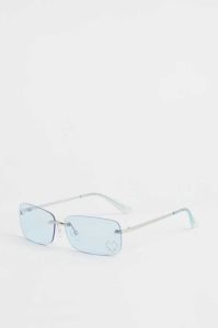 H&M Sonnenbrille Damen Silber Hellblau | PRM-854762