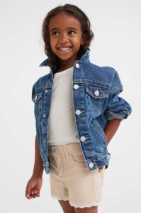 H&M Spitze-trimmed Twill Kurze Hose Kinder Helllila | ESB-417350