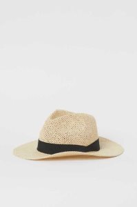 H&M Straw Hüte Damen Beige Schwarz | ALN-167240