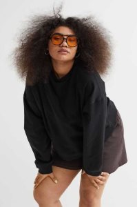 H&M Sweatshirt Damen Schwarz | ZIV-413927