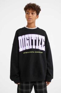 H&M Sweatshirt Hemd Kinder Hellgrau Dunkelblau | CYX-230179