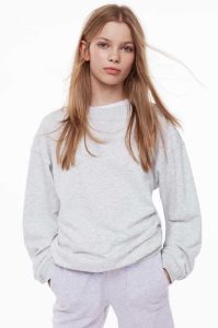 H&M Sweatshirt Hemd Kinder Hellgrün | GDP-619584