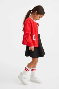 H&M Sweatshirt Skirt Hemd Kinder Rot | MUQ-293178