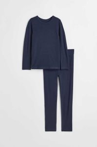 H&M THERMOLITE Base Layer Set Oberbekleidung Kinder Navy Blau | QSC-958712