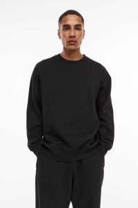 H&M THERMOLITE Relaxed Fit Sweatshirt Oberteile Herren Schwarz | UXC-561704