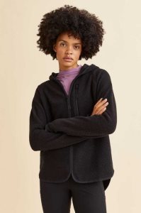 H&M Teddy Fleece Jacket Sportbekleidung Damen Schwarz | TGH-796014
