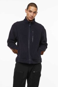 H&M Teddy Jacket Sportbekleidung Herren Navy Blau Braun | XBI-173456