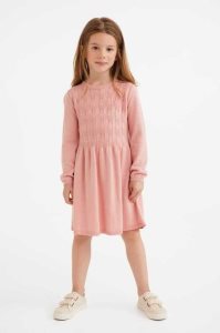 H&M Textured-knit Kurzes Kleid Kinder Weiß | MLX-168309
