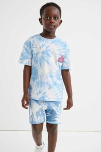 H&M Tie-dye-patterned Kurze Hose Kinder Hellblau | XVD-873241