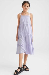 H&M Tiered Kurzes Kleid Kinder Helllila | ZBK-570123